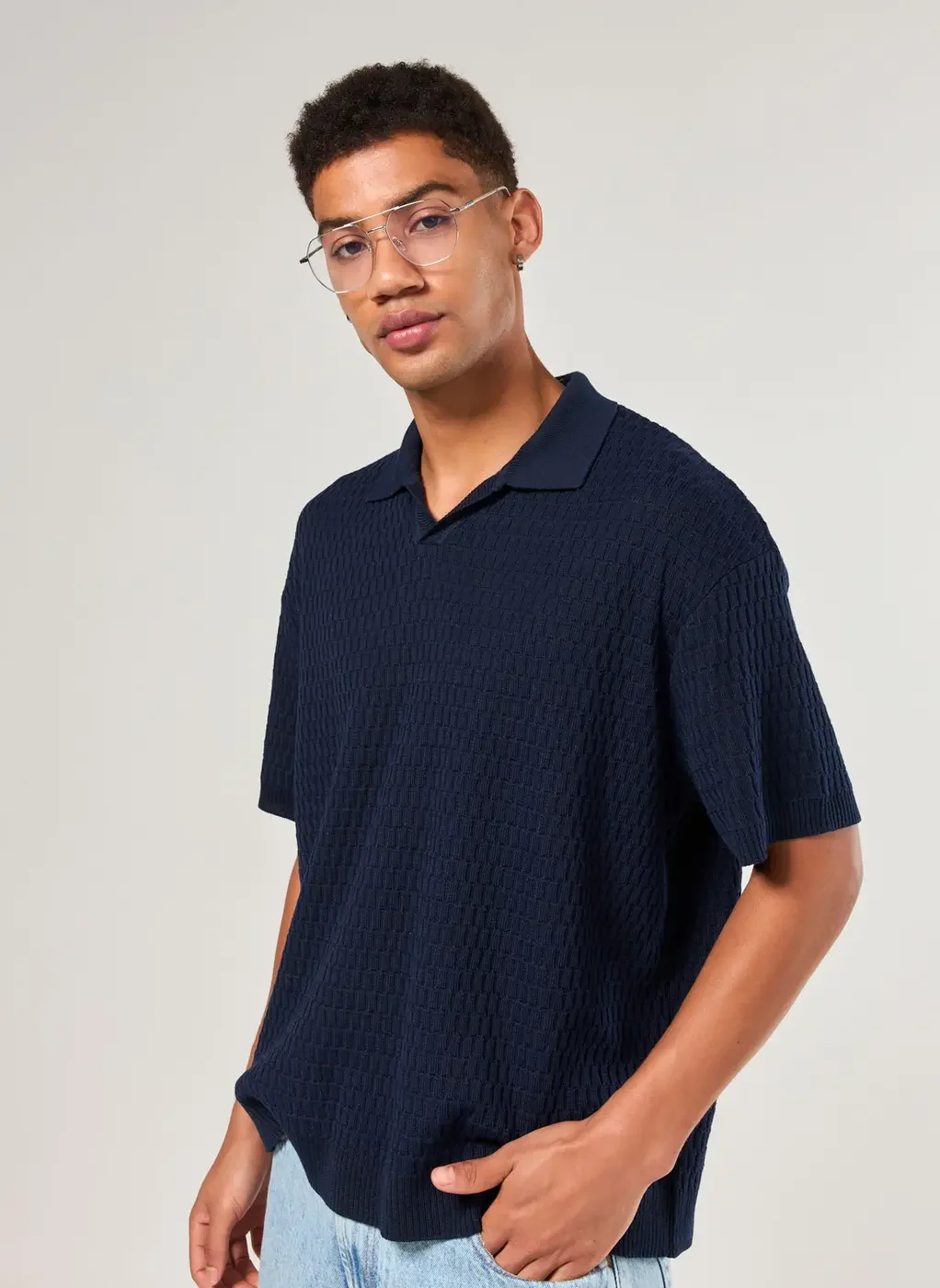 Camiseta Polo Box Em Tricô