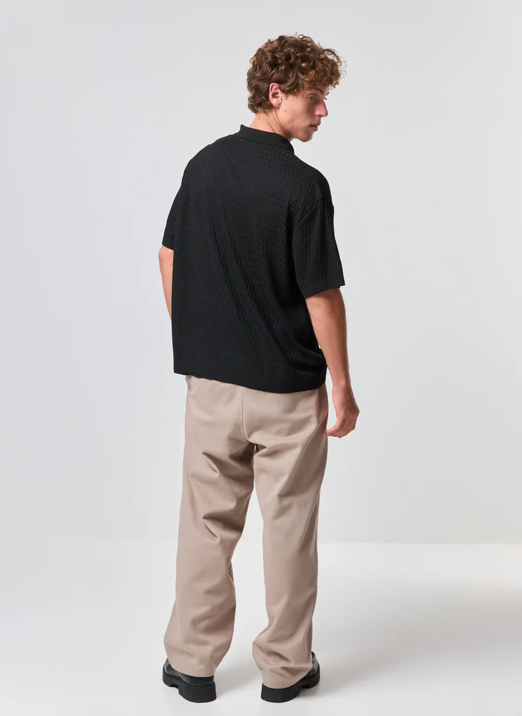 Camiseta Polo Box Em Tricô