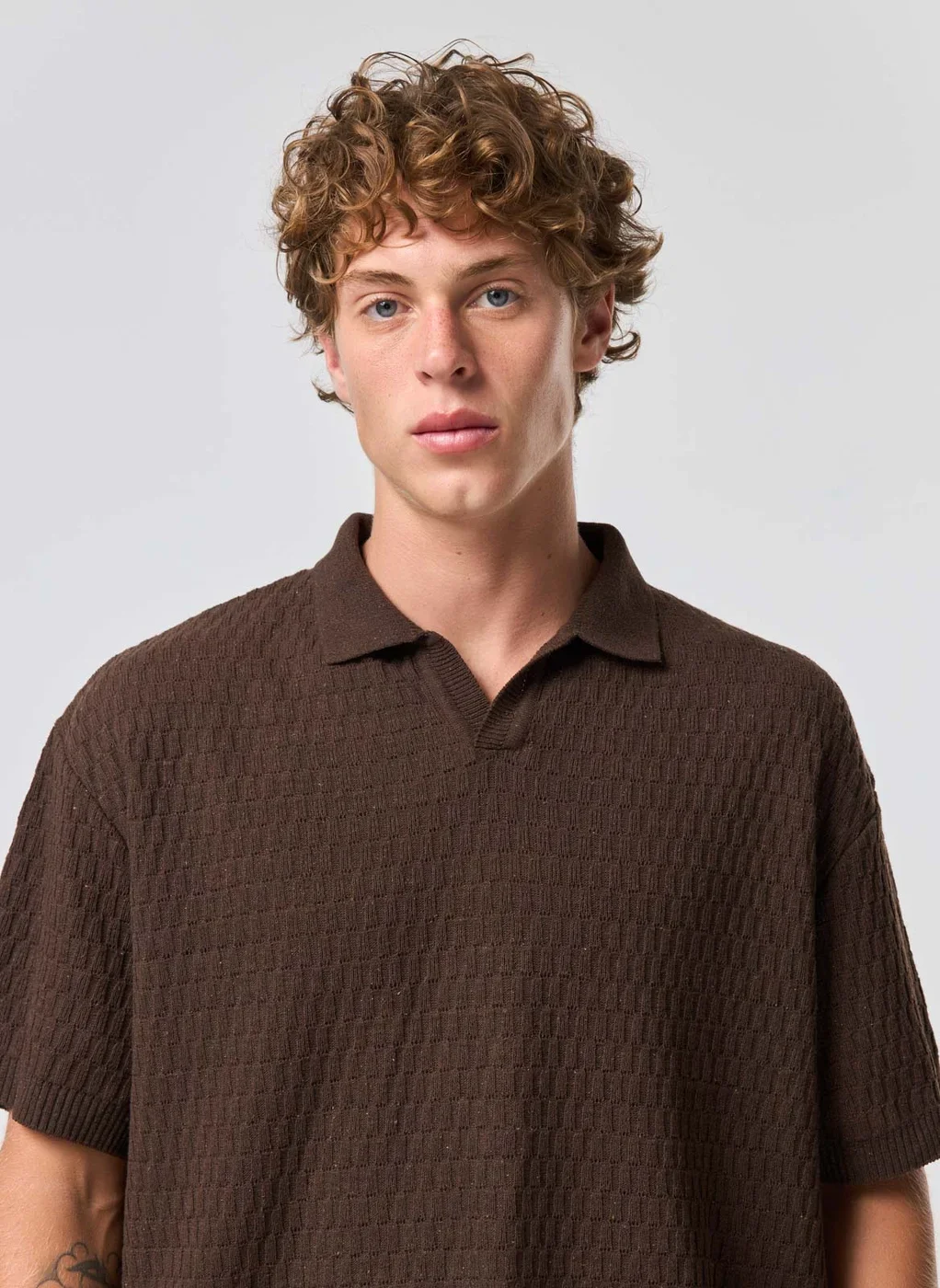 Camiseta Polo Box Em Tricô