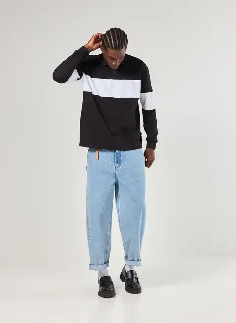 Camiseta Polo Oversized Manga Longa Listra