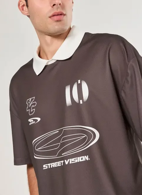 Camiseta Polo Oversized Estilo Esportiva