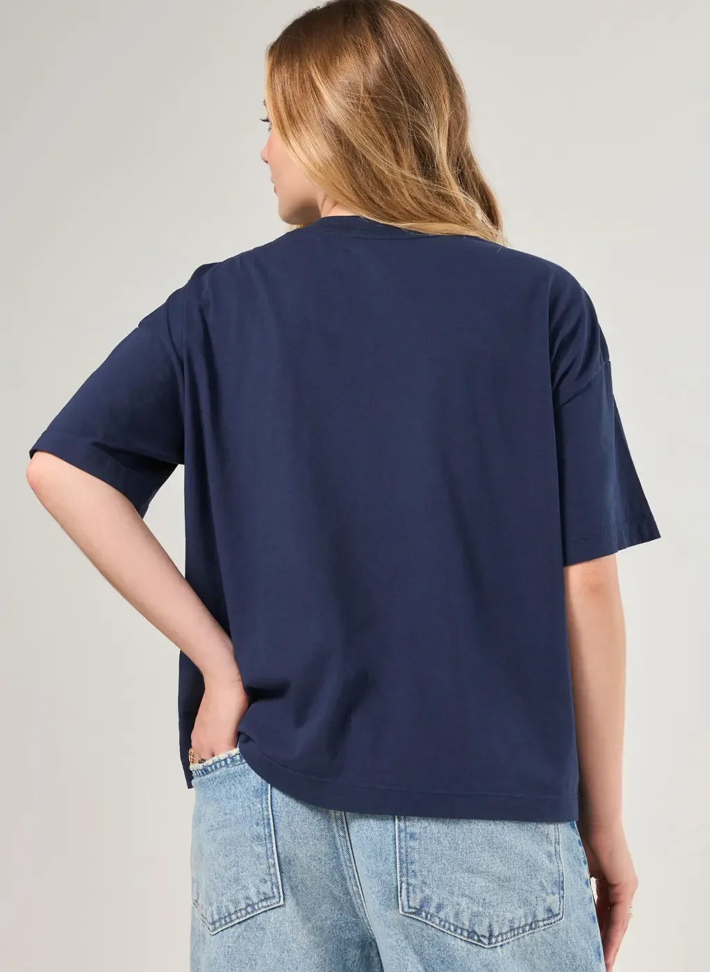 Camiseta Azul-Marinho Mística Com Brilho