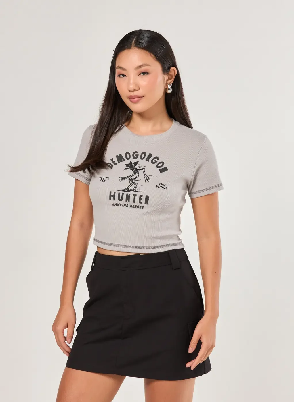 Mini Tee Cinza Stranger Things