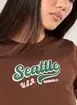 Mini Tee Marrom Seattle