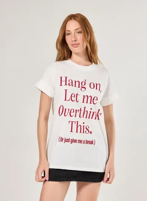 Camiseta Oversized Off-White Overthink