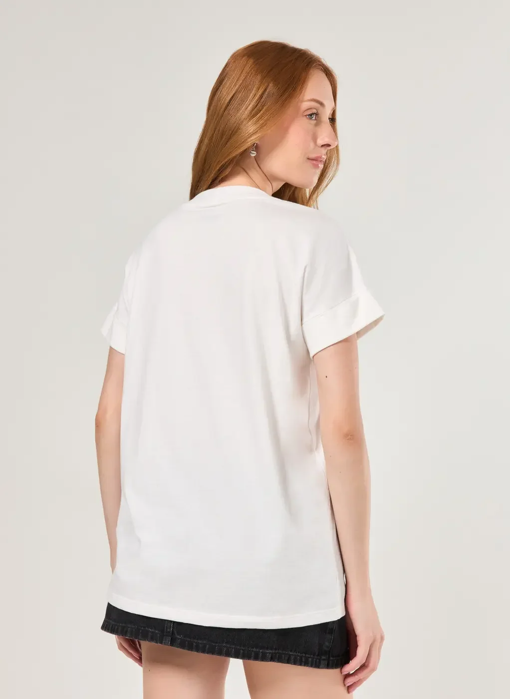 Camiseta Oversized Off-White Overthink