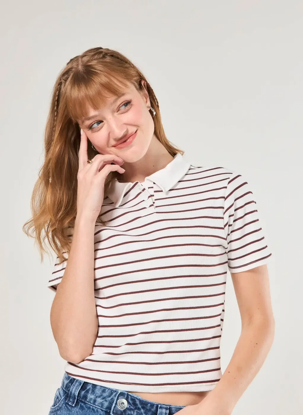 Blusa Canelada Polo Listras