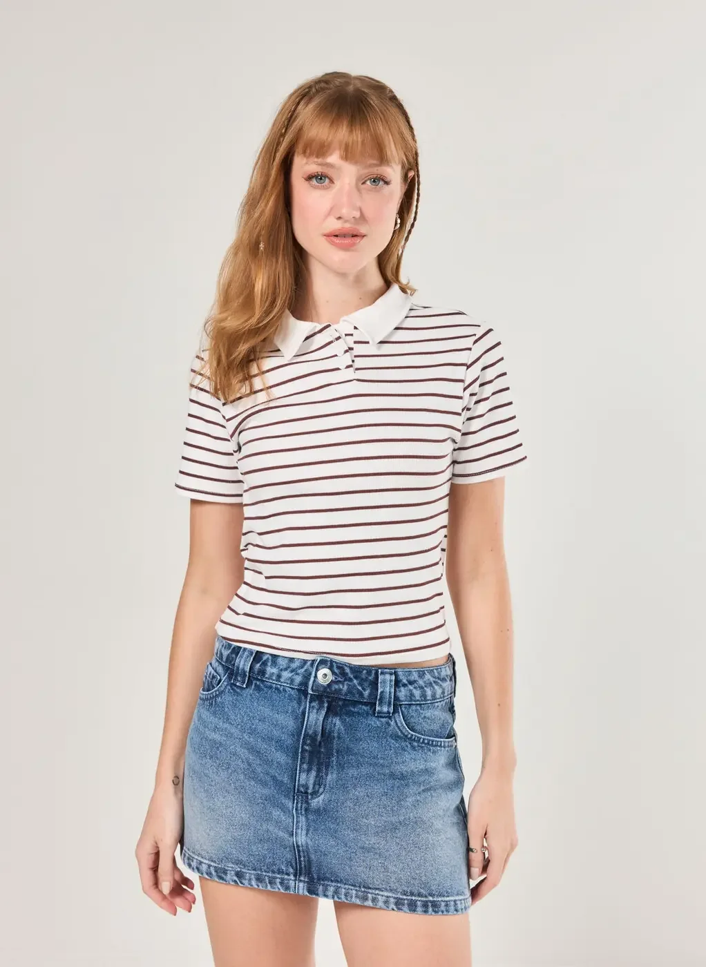 Blusa Canelada Polo Listras