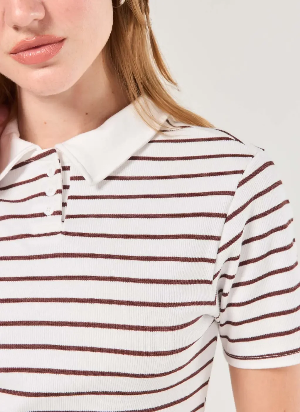 Blusa Canelada Polo Listras