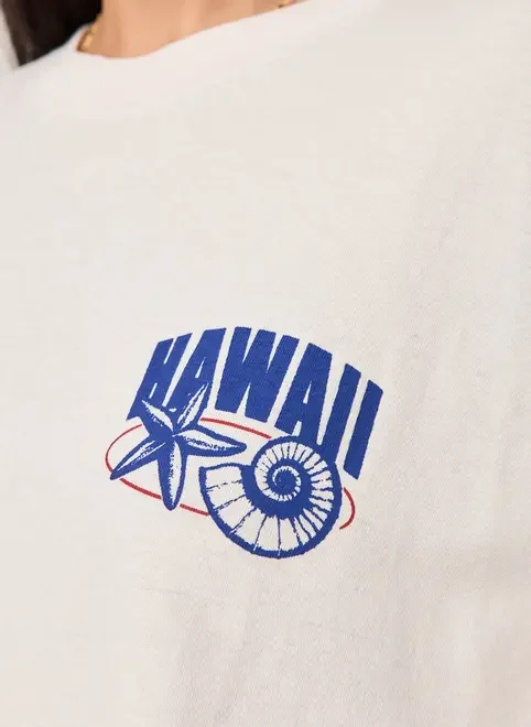 Camiseta Oversized Off-White Hawaii