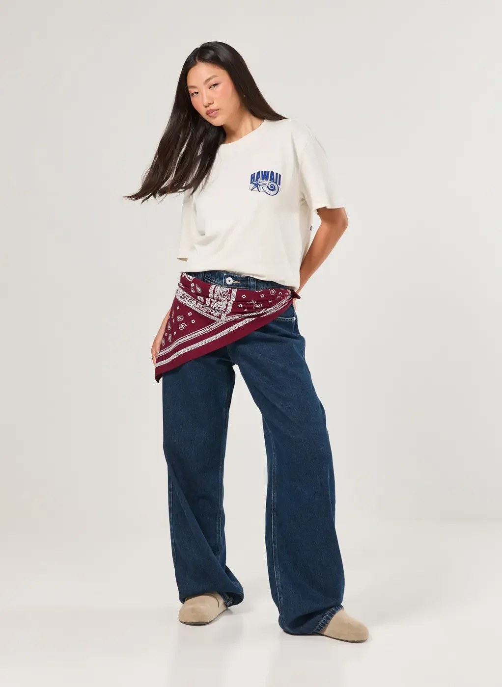 Camiseta Oversized Off-White Hawaii