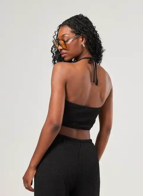 Blusa Texturizada Assimétrica Amarração