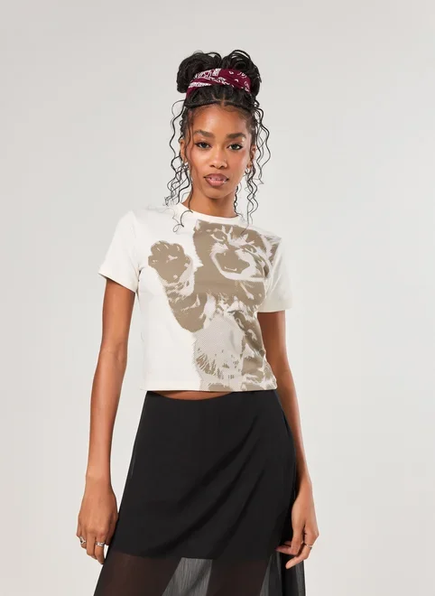 Mini Tee Off-White Gato Cromia