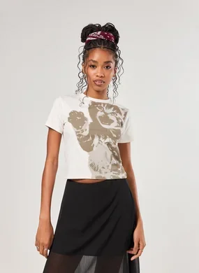 Mini Tee Off-White Gato Cromia
