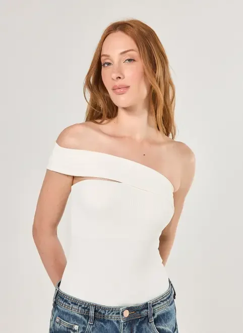 Body Poliamida Decote Transpassado