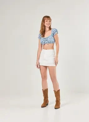 Saia Off-White Linho