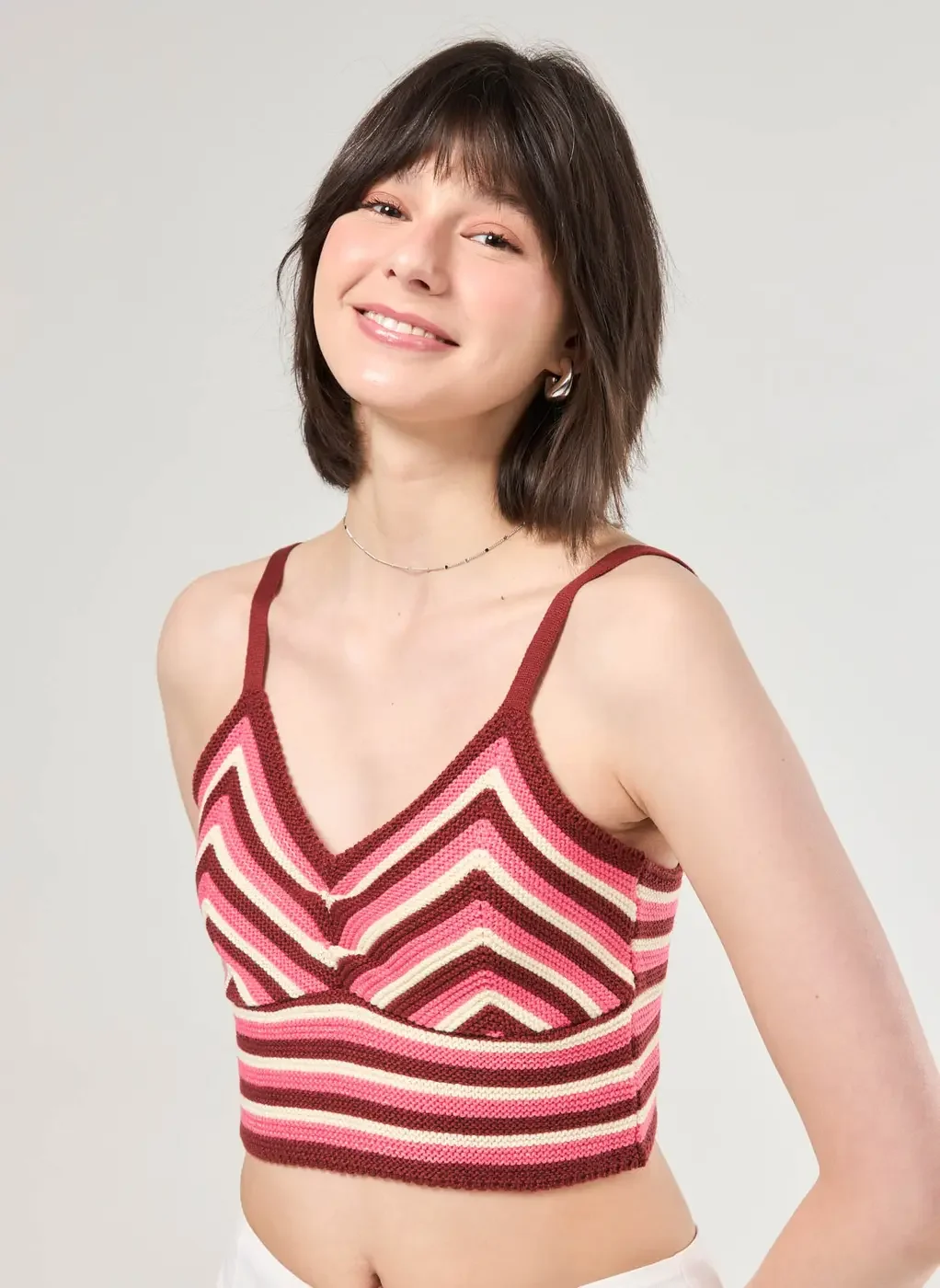 Cropped Tricô Listrado