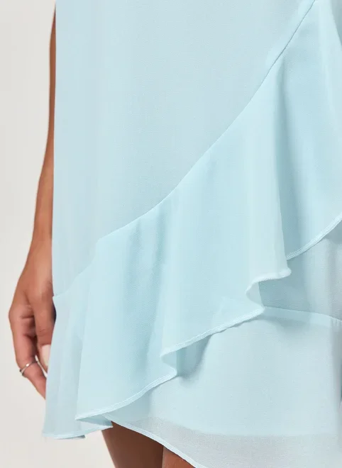 Vestido Chiffon Com Babados