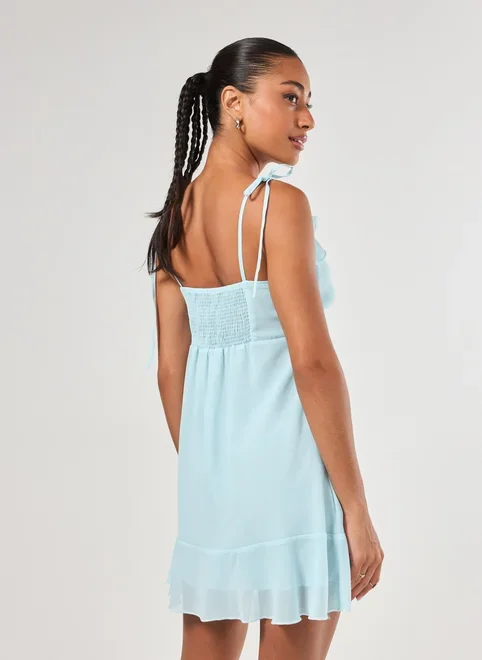 Vestido Chiffon Com Babados