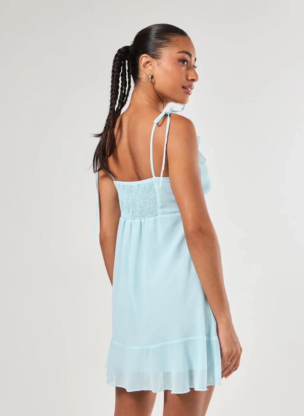 Vestido Chiffon Com Babados