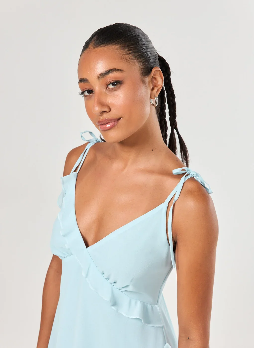 Vestido Chiffon Com Babados