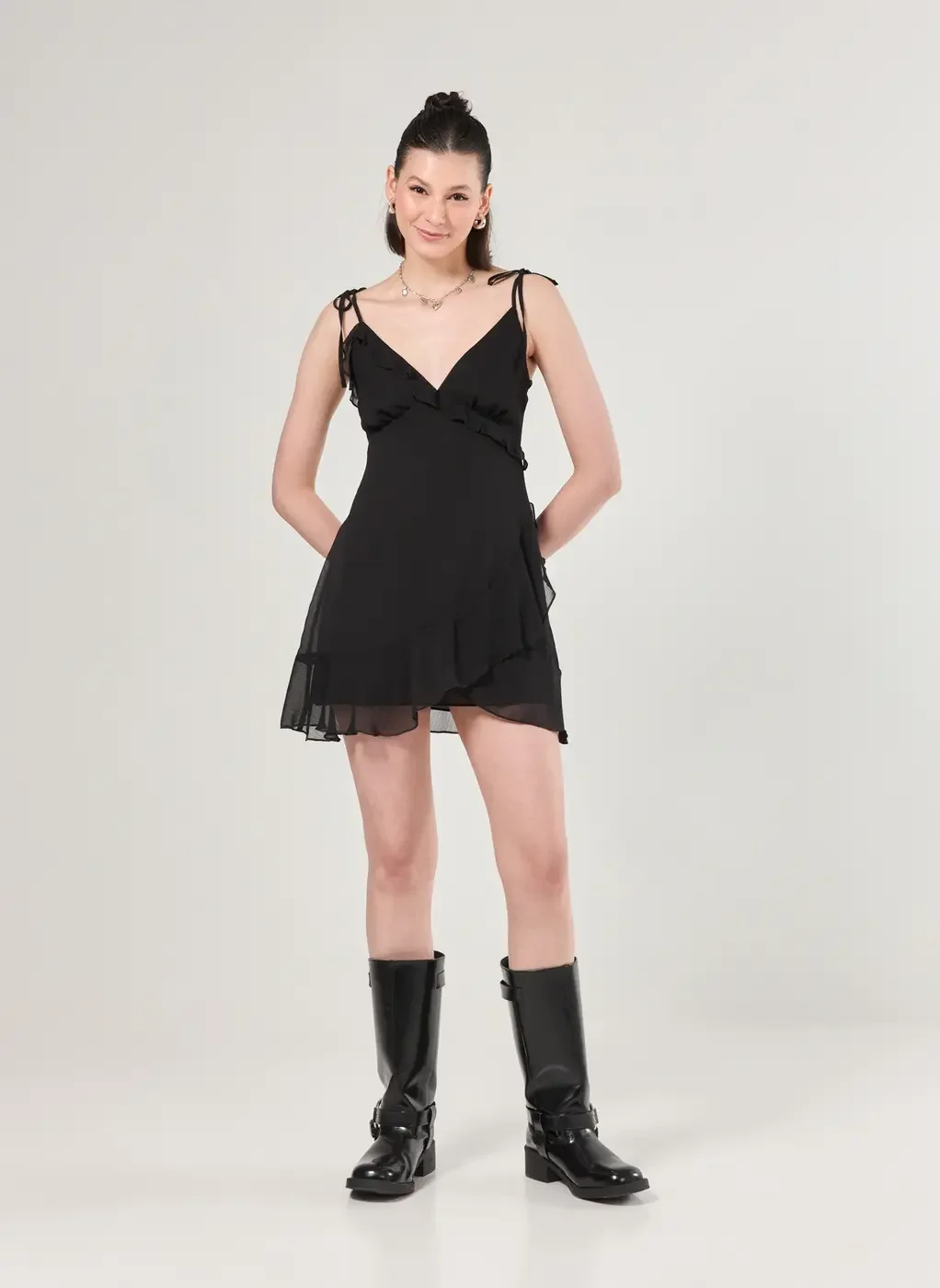 Vestido Chiffon Com Babados