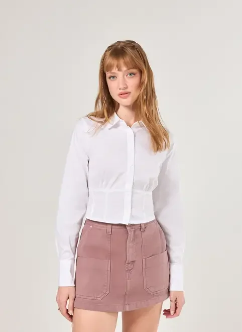 Camisa Corsetada Off-White