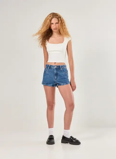 Cropped Bengaline Decote Quadrado