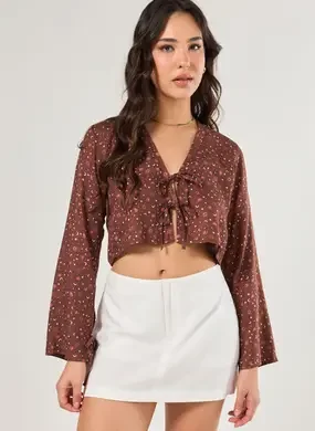 Blusa Amarração Amplinha Marrom Mística