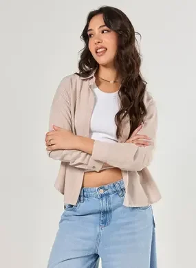 Camisa Oversized Listrada