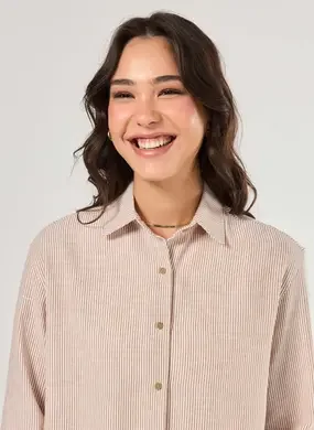 Camisa Oversized Listrada