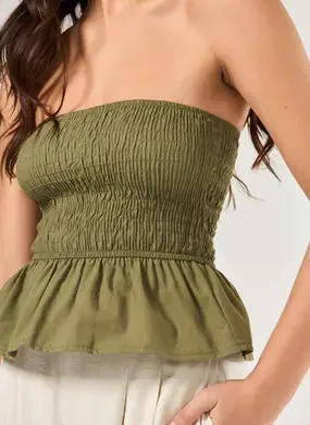 Blusa Sem Mangas Latex Peplum