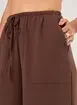 Calça Wide Leg Fluida Marrom