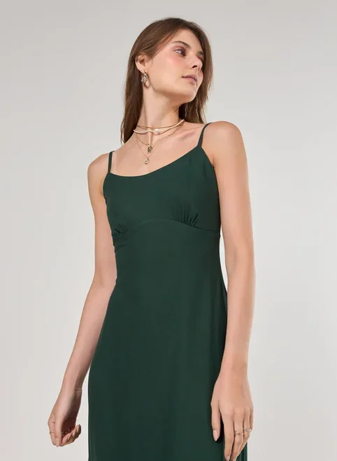 Vestido Midi Amarração Nas Costas