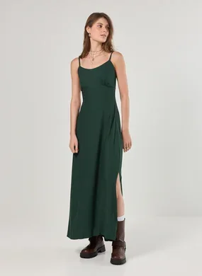 Vestido Midi Amarração Nas Costas