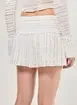 Saia Curta Branca Renda E Babados