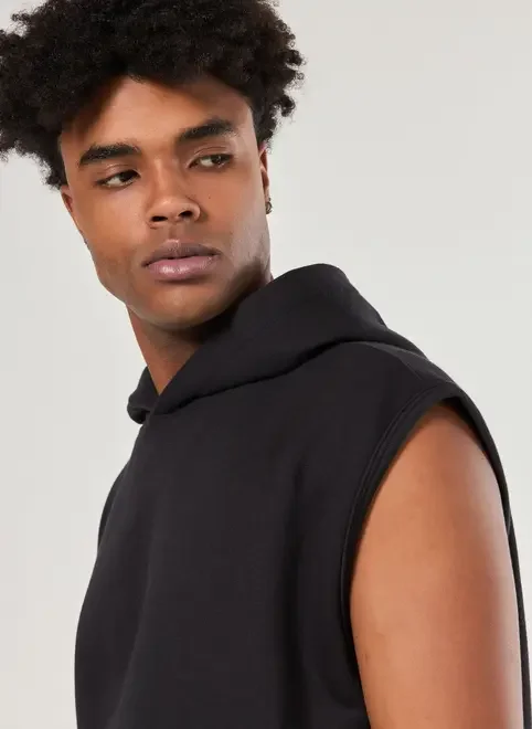 Moletom Sleeveless Box Com Capuz