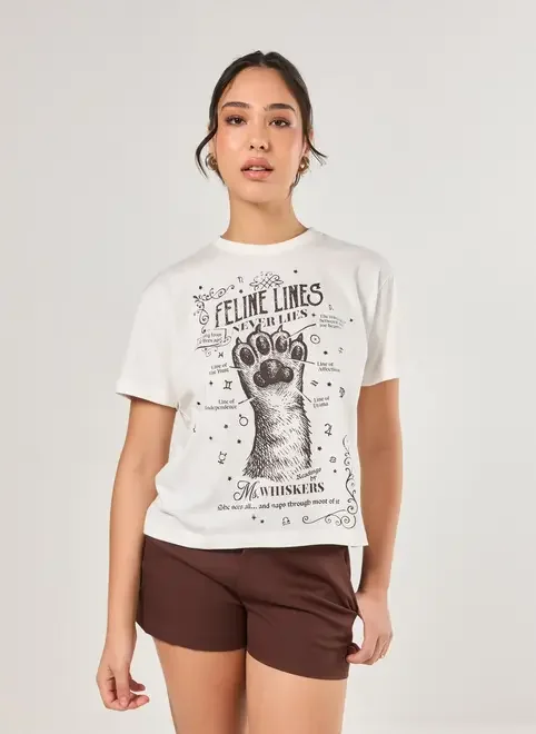 Camiseta Mística Pata De Gato