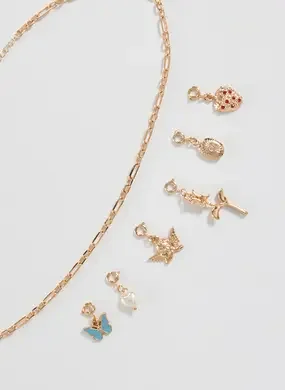 Colar Dourado Pingentes Personalizáveis