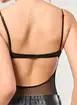 Body Tule Preto Costas Abertas