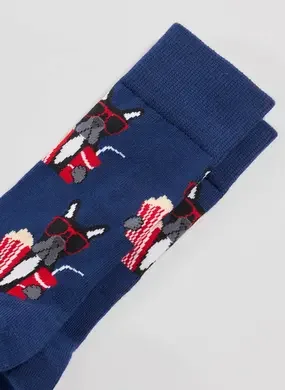 Meia Marinho Bulldog Cinema