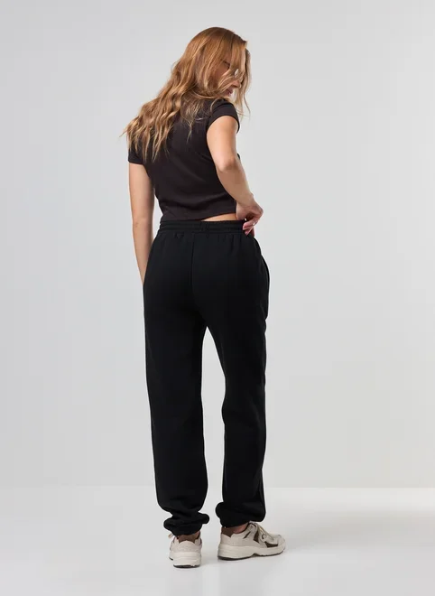 Calça De Moletom Jogger Elástico