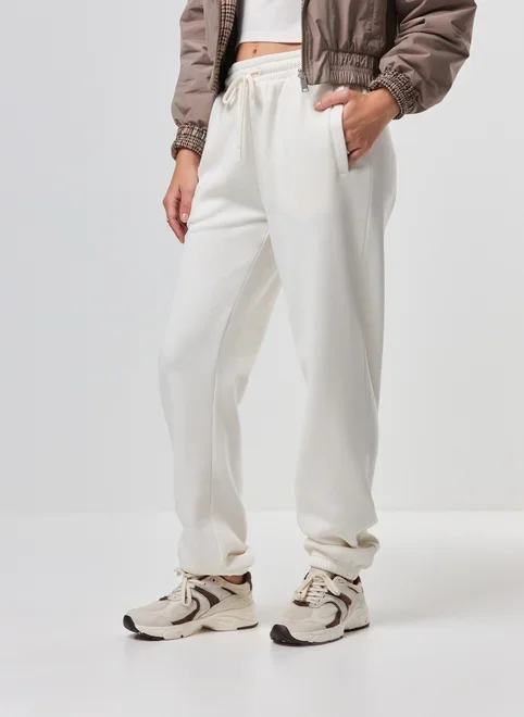 Calça De Moletom Jogger Elástico