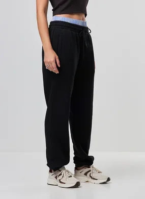 Calça De Moletom Jogger Elástico