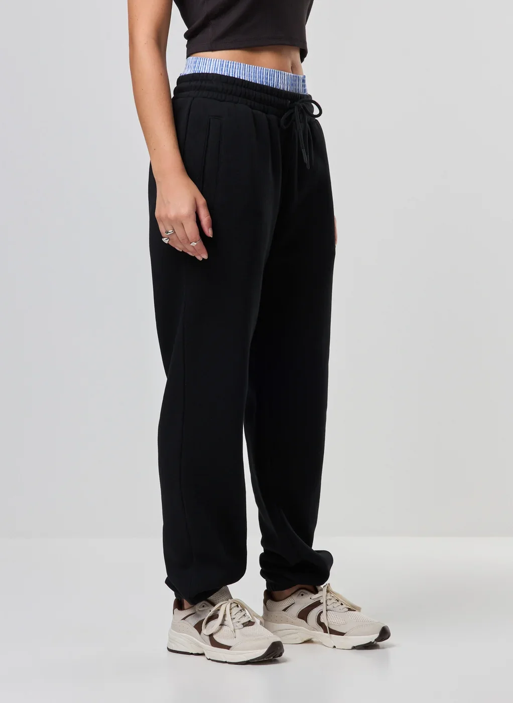 Calça De Moletom Jogger Elástico