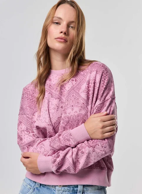 Moletom Rosa Paisley