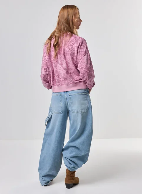 Moletom Rosa Paisley