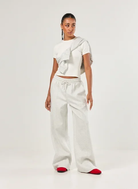 Calça Moletom Wide Leg