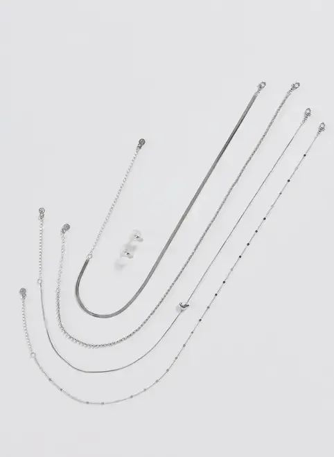 Conjunto 1 Brinco E 4 Colares