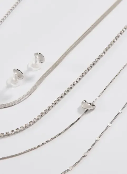 Conjunto 1 Brinco E 4 Colares